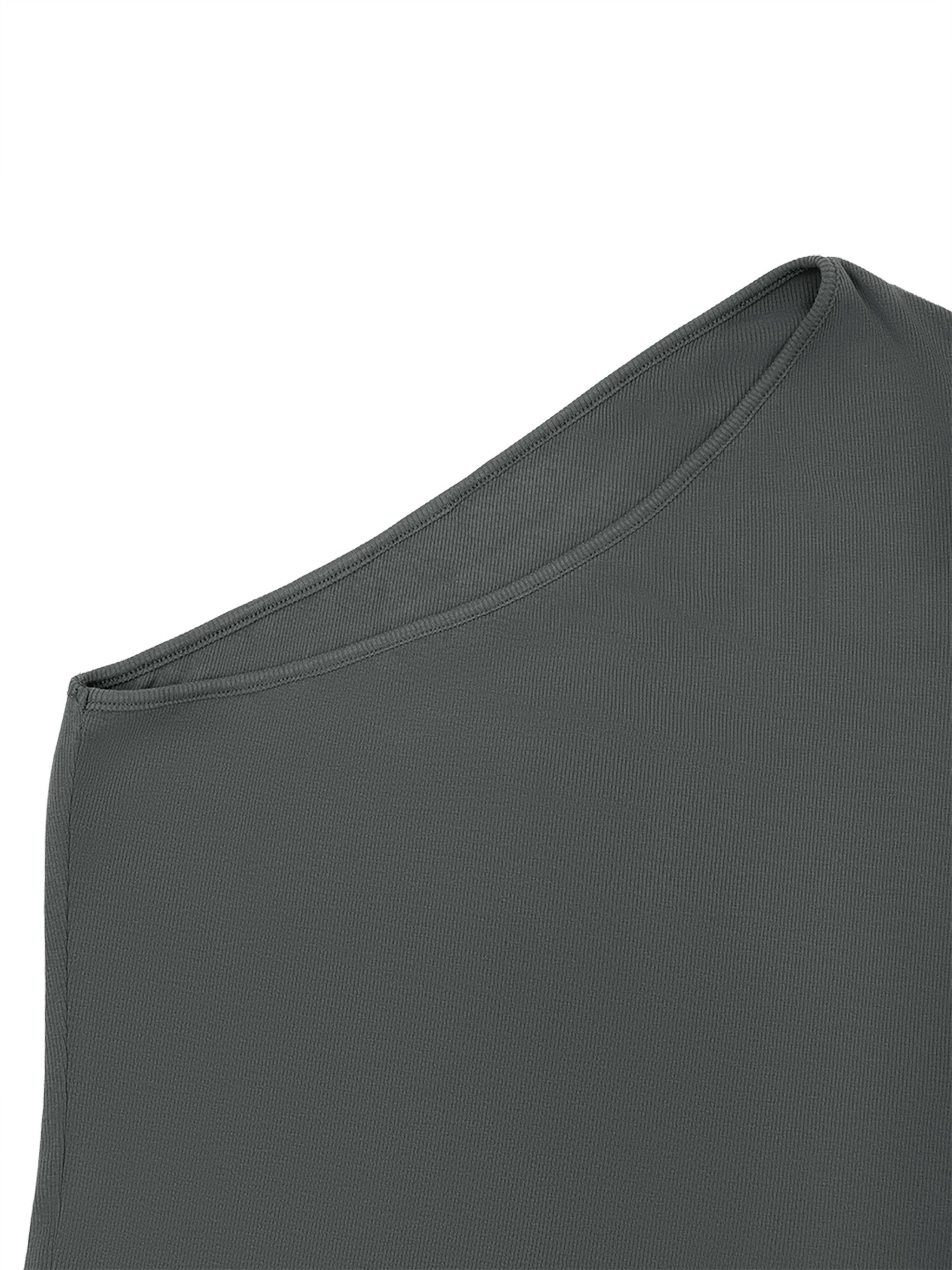 EMPIRE One-Shoulder Crop T-Shirt — Premium Women's Streetwear