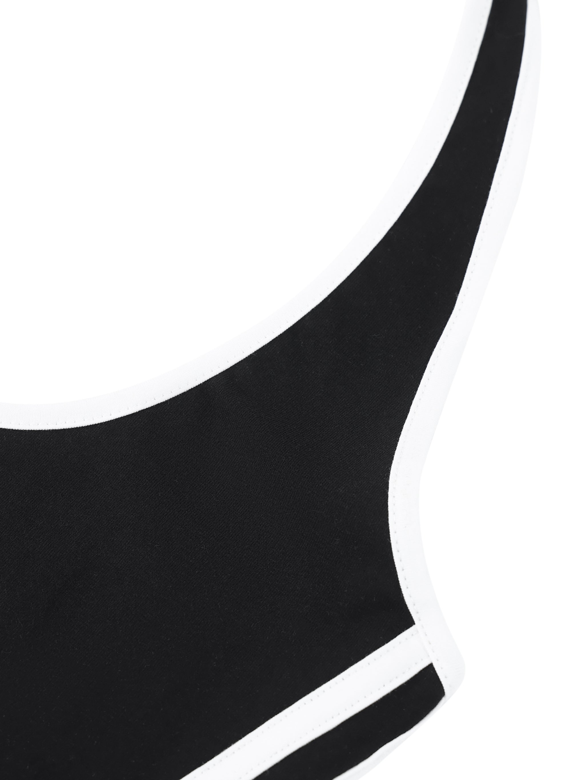 EMPIRE Binding Tight Halter Dress — Contrast Edge