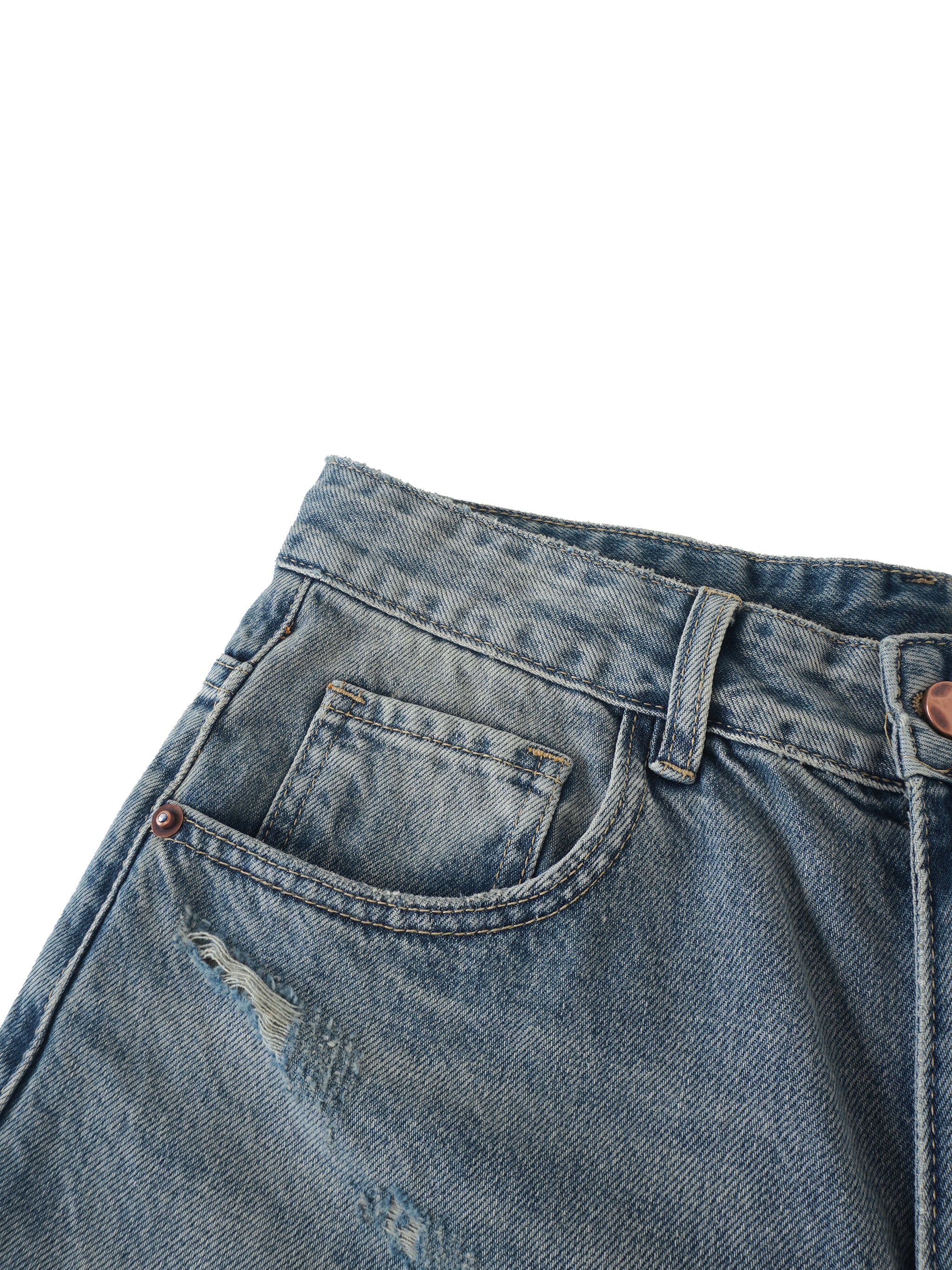 EMPIRE Distressed Barrel Leg Jeans — Controlled Chaos