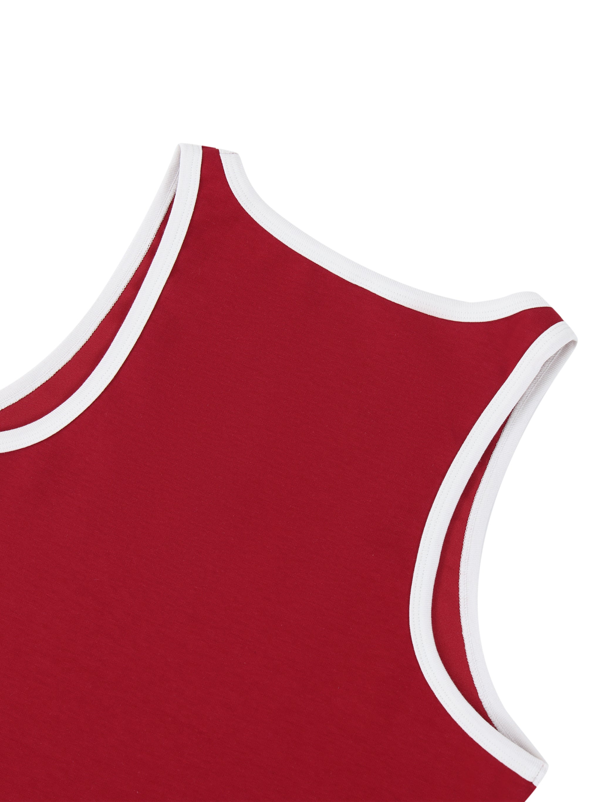 EMPIRE Color Block Cropped Tank Top — Bold Contrast