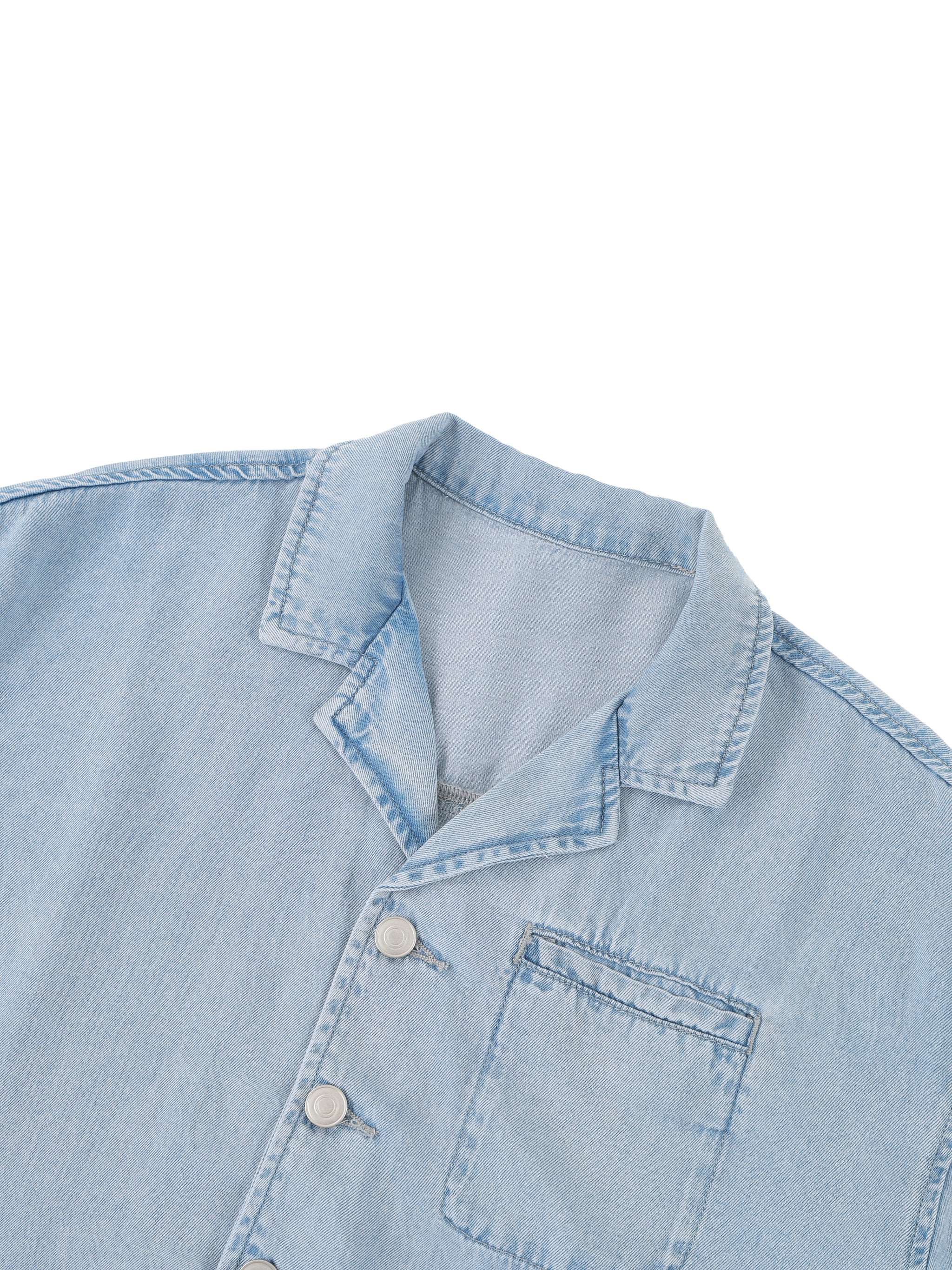 EMPIRE Vintage Wash Boxy Cropped Shirt — Effortless Edge