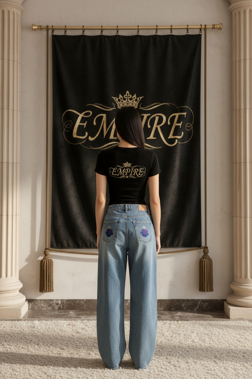 Jean Baggy Empire Femme - Dos