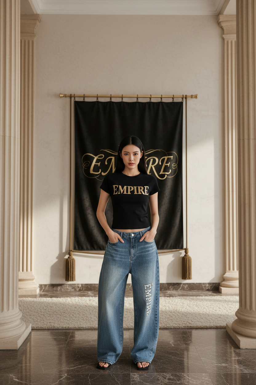 Jean Baggy Empire Femme - Face