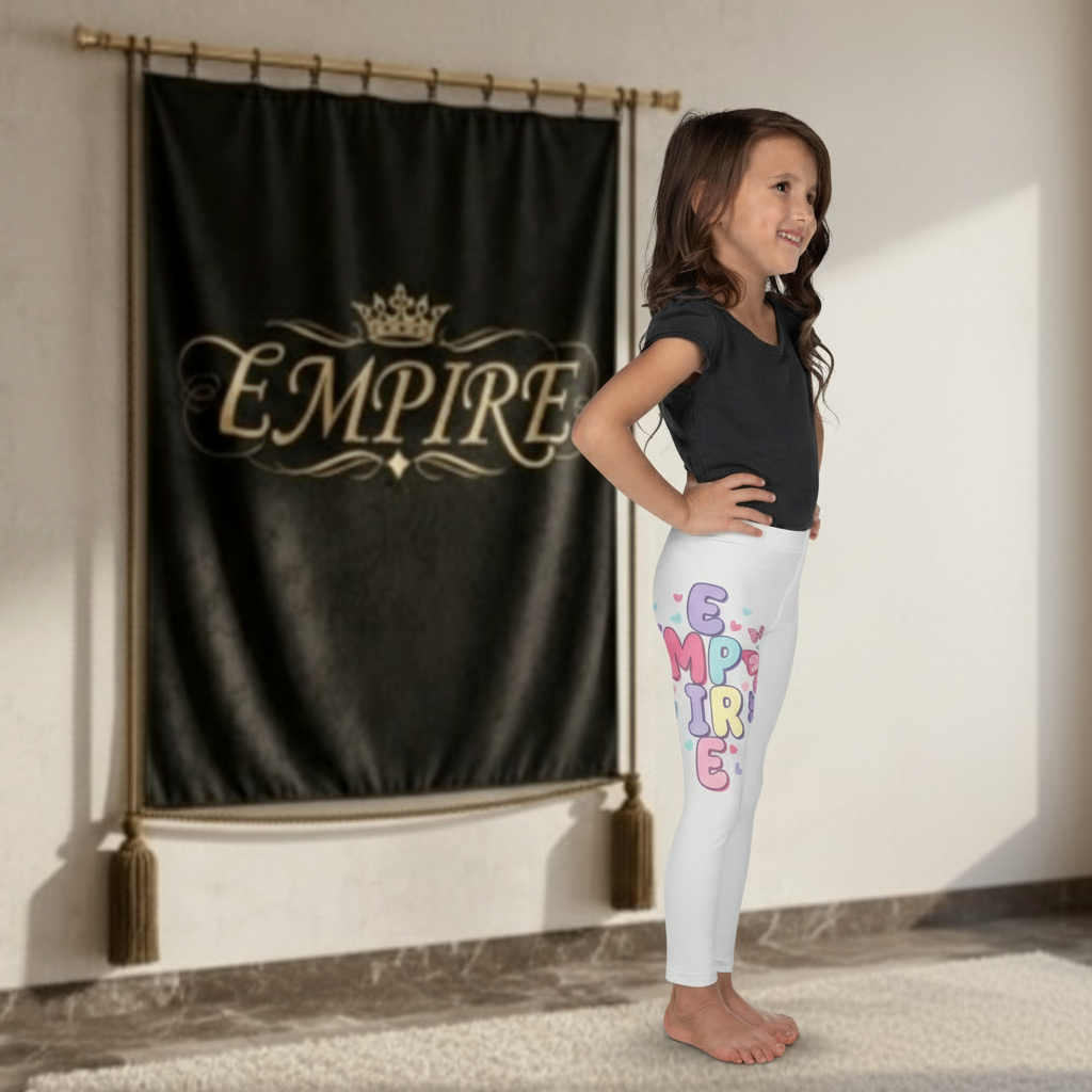 Leggings enfant blanc EMPIRE - Vue de côté
