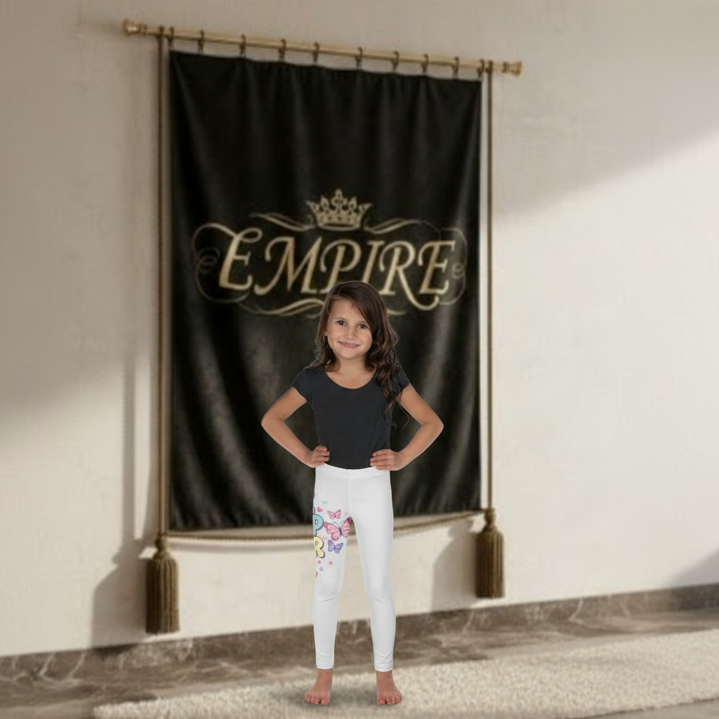 Leggings enfant blanc EMPIRE - Vue de face corrigée