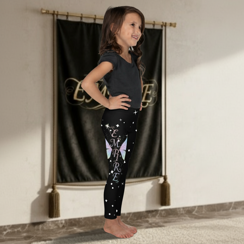 Leggings enfant noir EMPIRE - Vue de côté