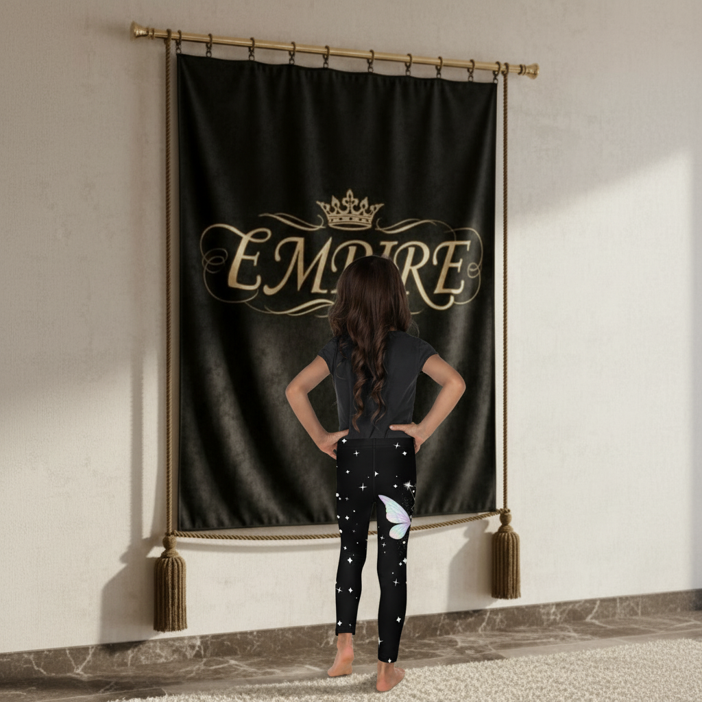 Leggings enfant noir EMPIRE - Vue de dos