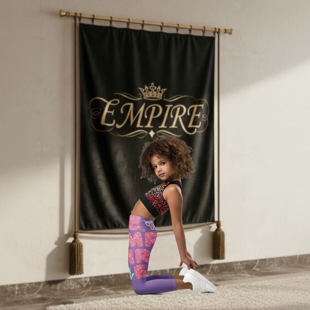Leggings enfant violet - Vue de côté