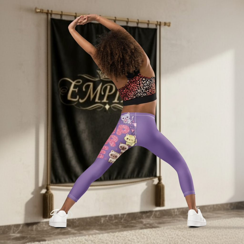 Leggings enfant violet - Vue de dos