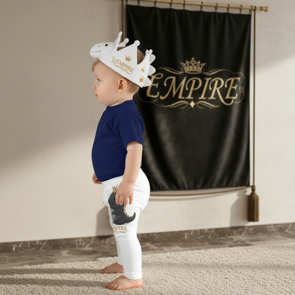 Leggings garçon blanc EMPIRE - Vue de profil