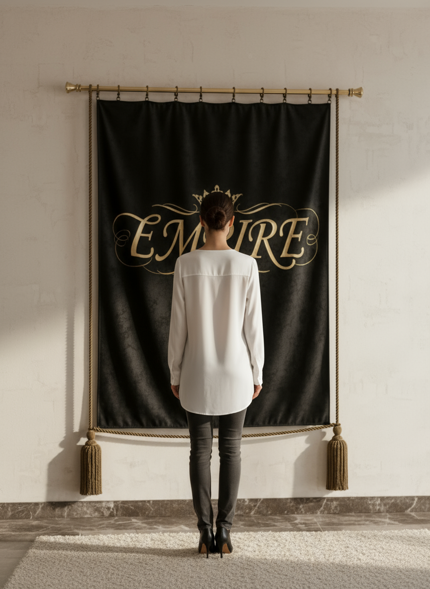 Long sleeve blanc EMPIRE femme vue de dos