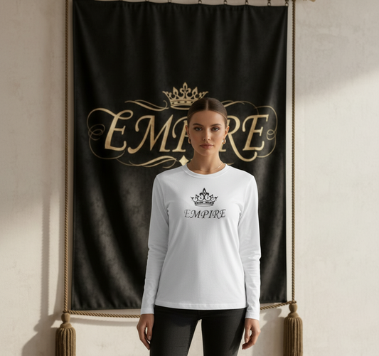 Long sleeve blanc EMPIRE femme vue de face