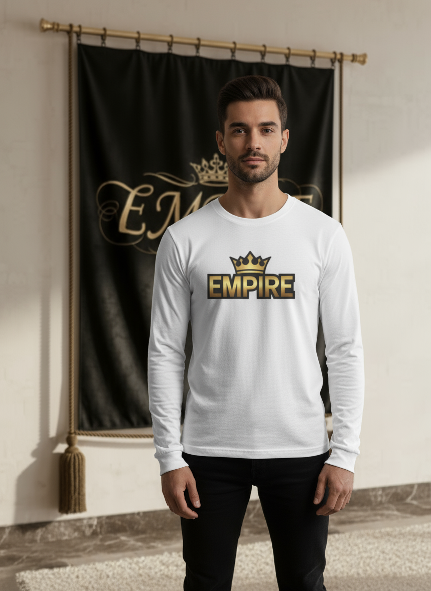 Long sleeve blanc EMPIRE homme vue de face