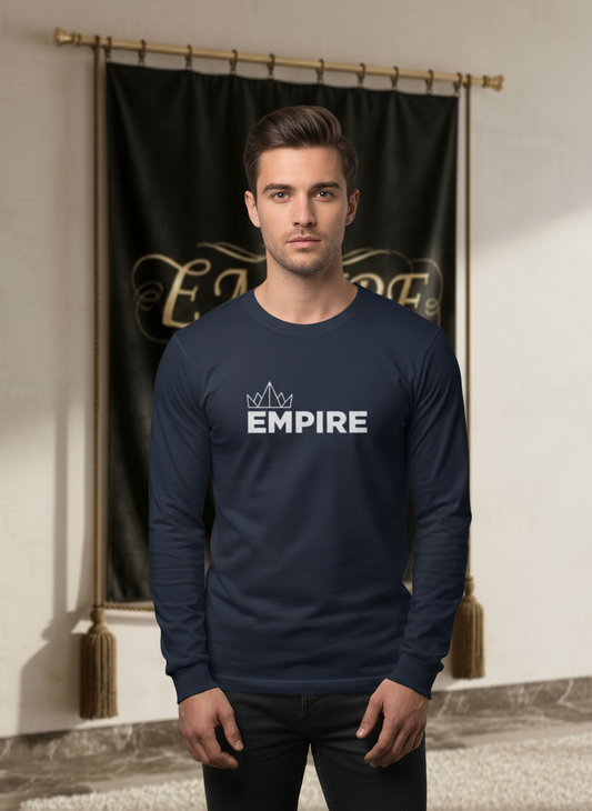 Long sleeve bleu marine EMPIRE homme vue de face