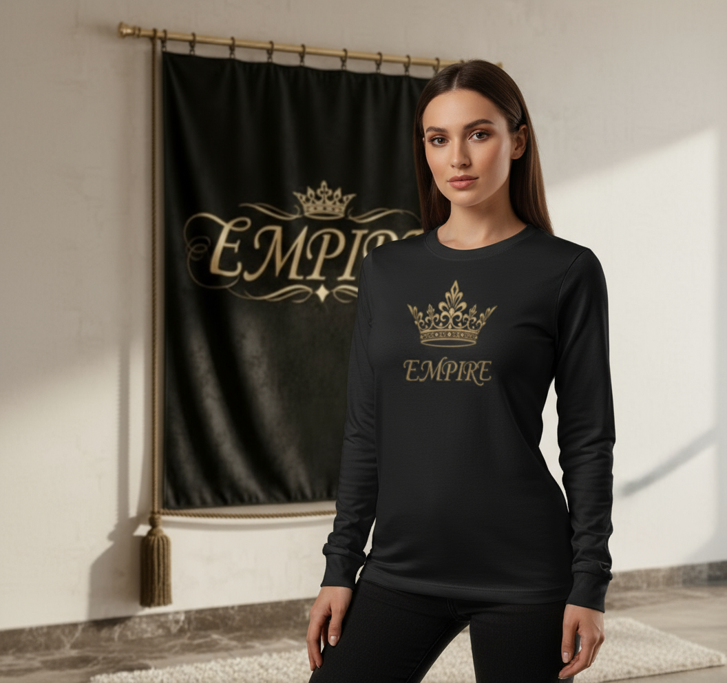 Long sleeve noir EMPIRE femme vue de face détaillée