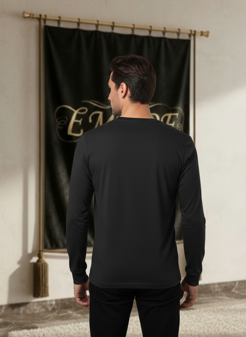 Long sleeve noir EMPIRE homme vue de dos