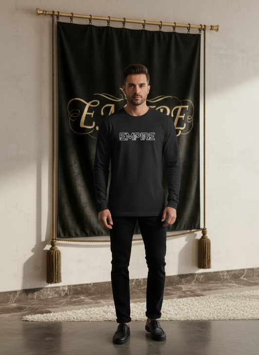 Long sleeve noir EMPIRE homme vue de face
