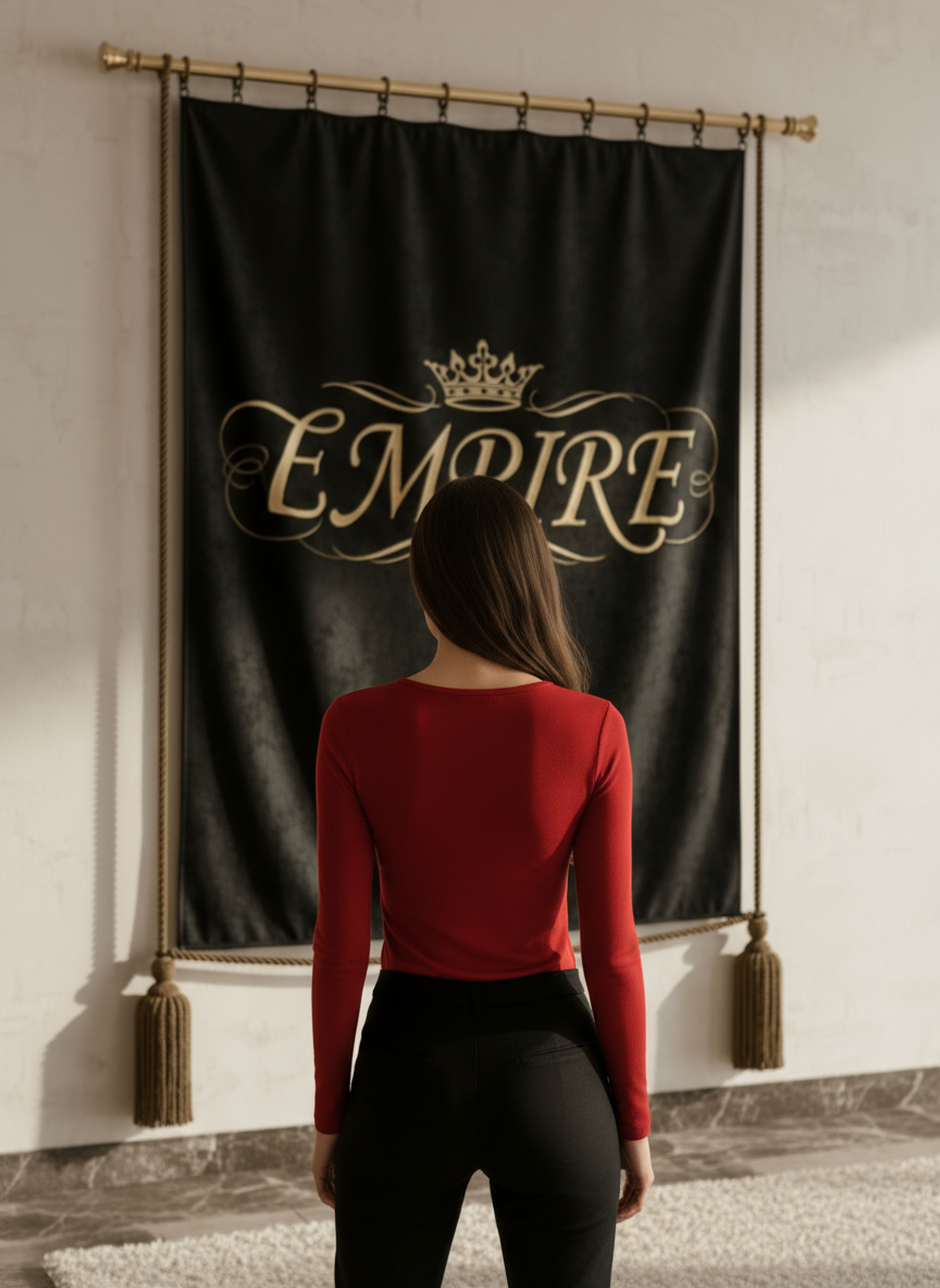 Long sleeve rouge EMPIRE femme vue de dos
