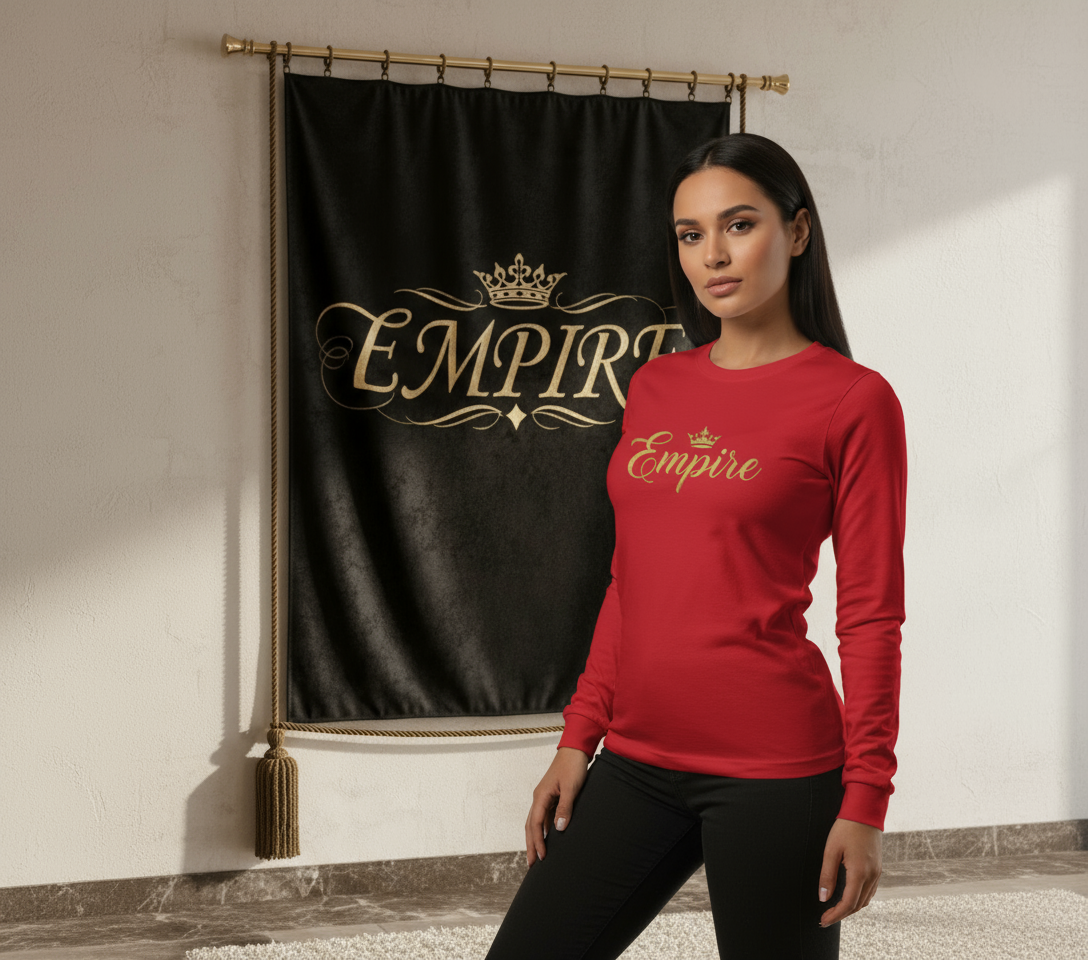 Long sleeve rouge EMPIRE femme vue de face détaillée