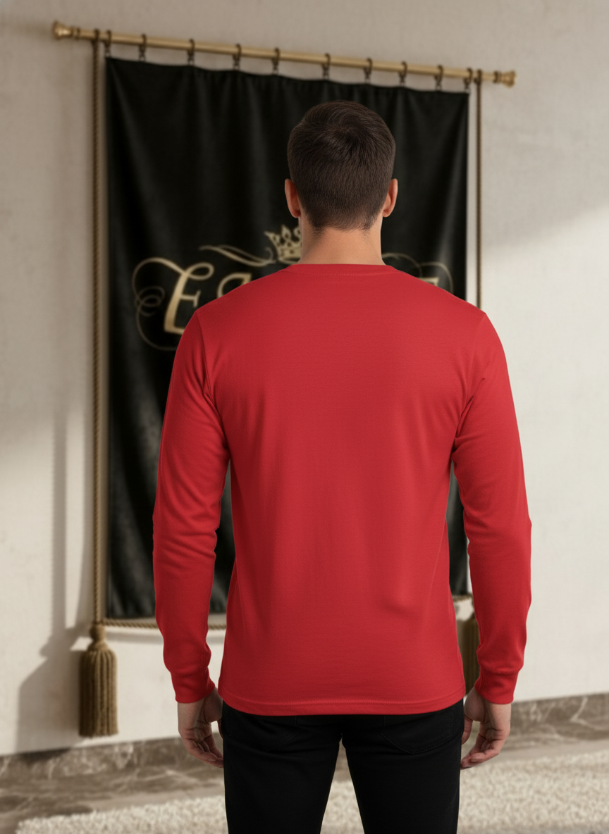 Long sleeve rouge EMPIRE homme vue de dos