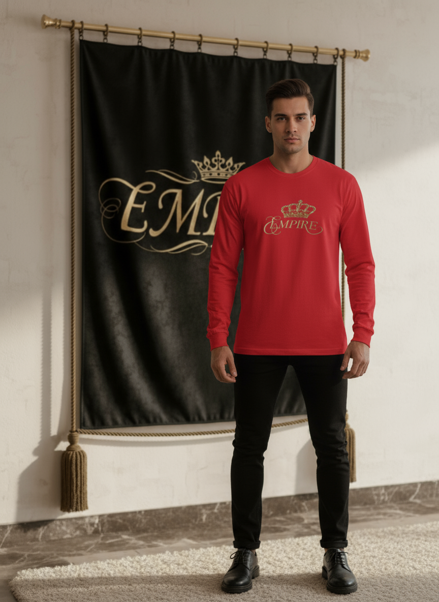 Long sleeve rouge EMPIRE homme vue de face