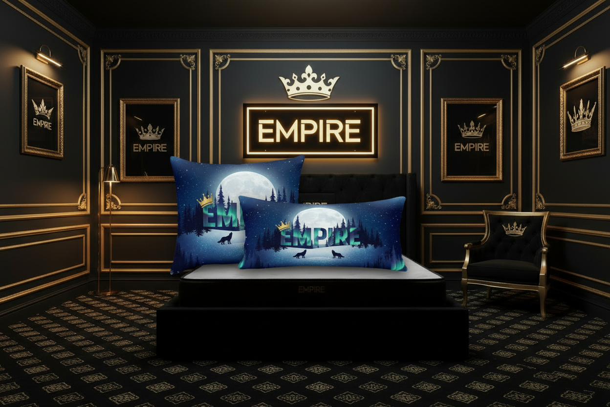 Oreillers EMPIRE loup lune verso - Empire Palace