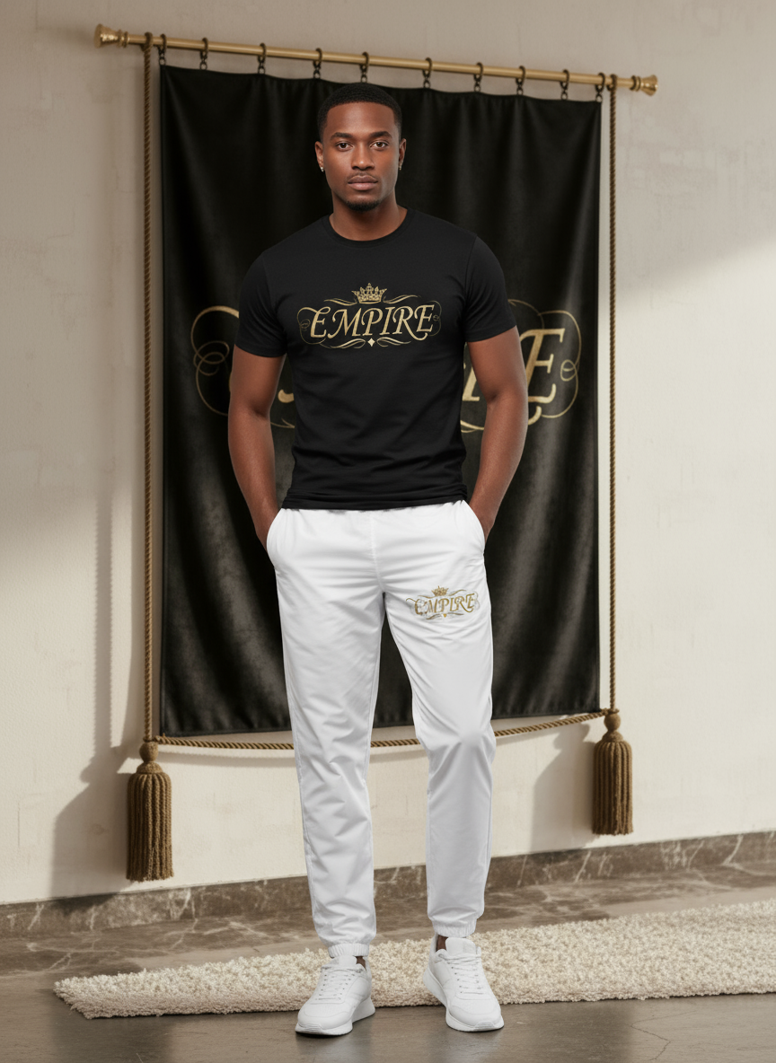 Pantalon blanc EMPIRE homme vue de face