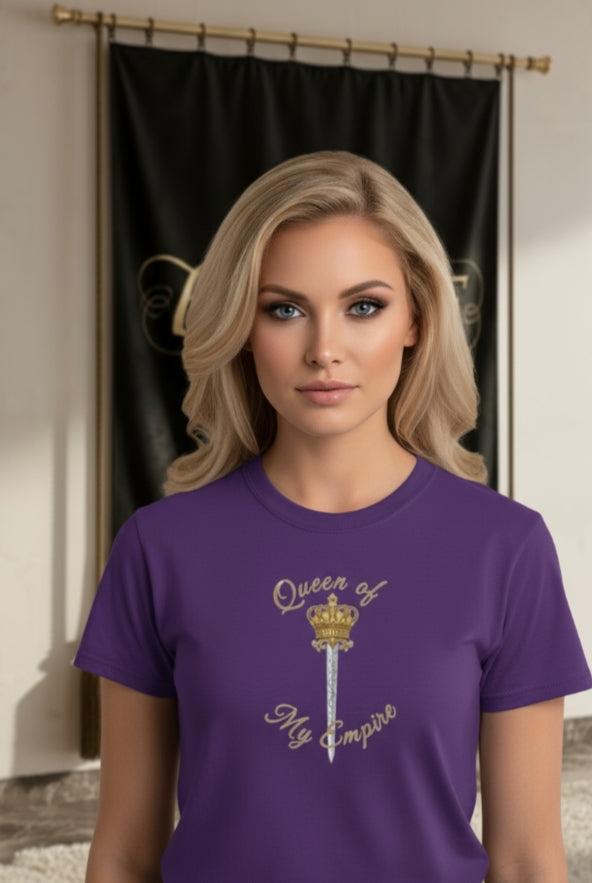 EMPIRE Skull Crown Heavy Cotton Tee — Bold Women's Streetwear