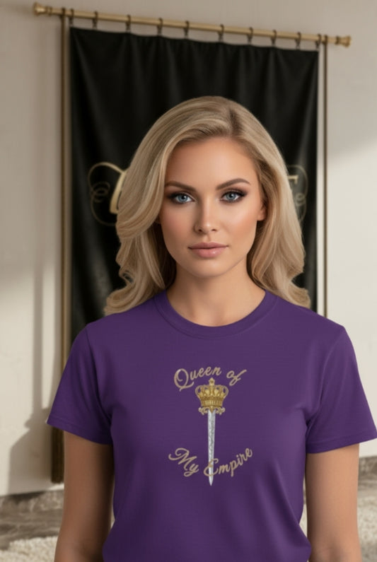 EMPIRE Skull Crown Heavy Cotton Tee — Bold Women's Streetwear