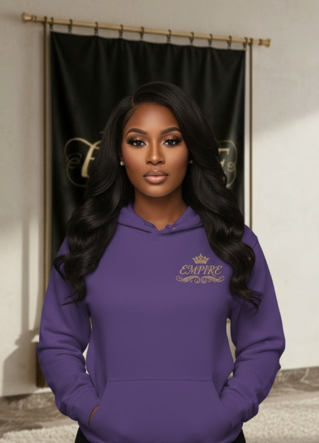 EMPIRE Crown Rose Hoodie — Elegant Women's Premium Hoodie