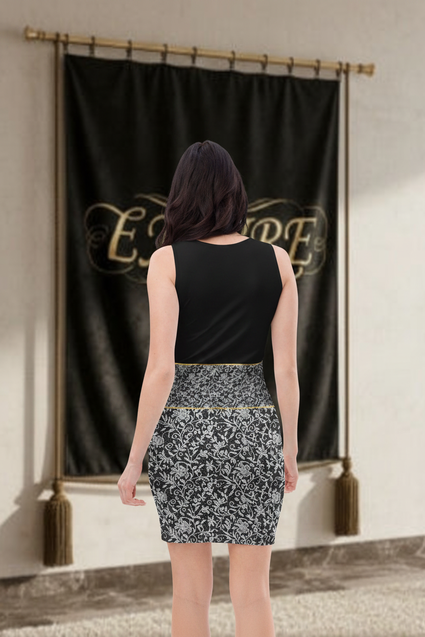 Robe Bodycon Floral Empire - Dos