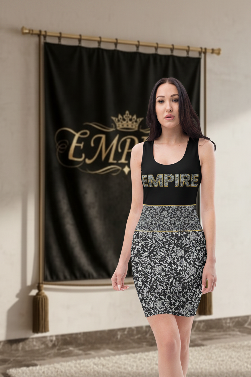 Robe Bodycon Floral Empire - Face