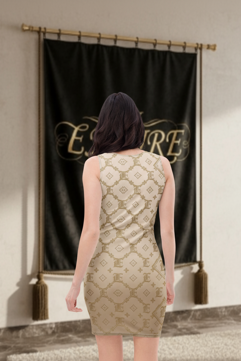 Robe Bodycon Monogramme Empire - Dos