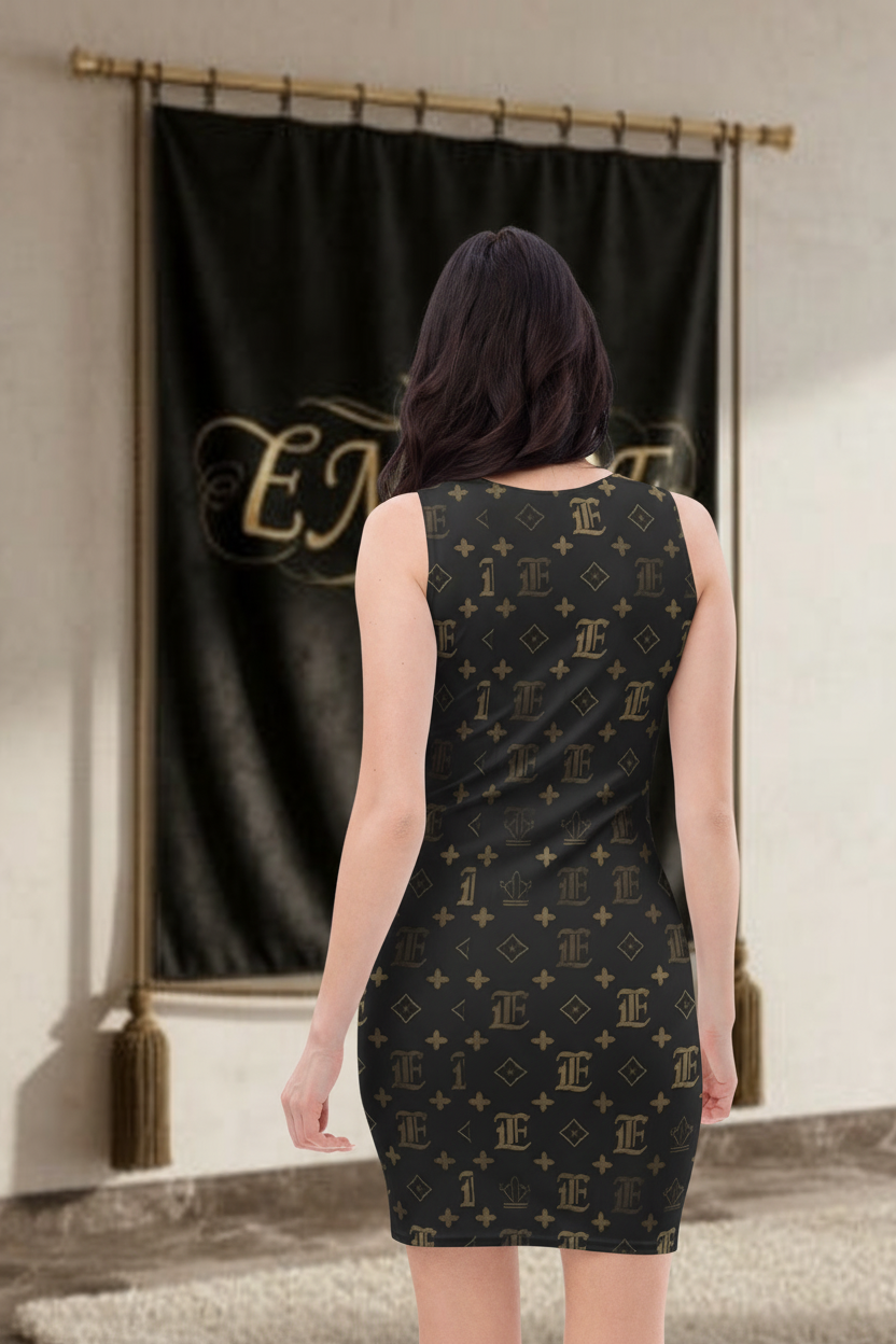Robe Bodycon Monogramme Empire - Dos
