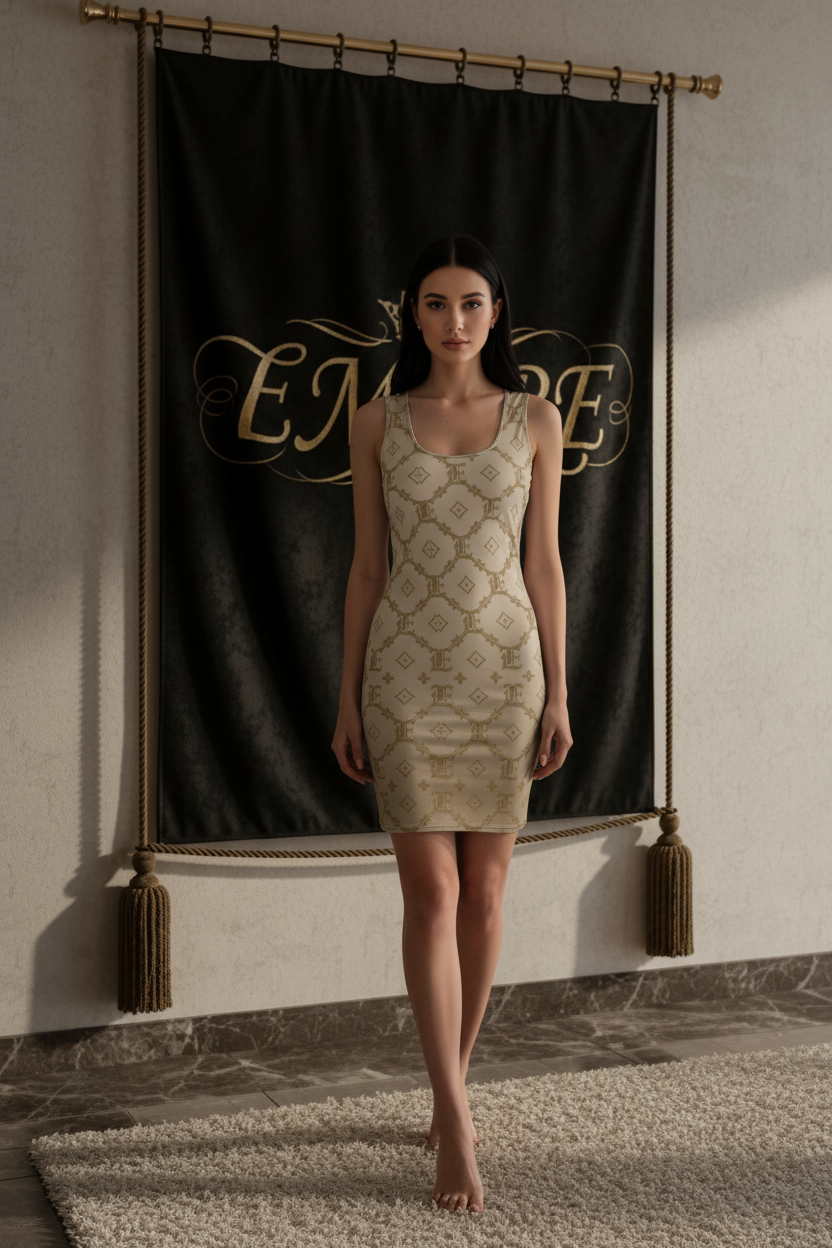 Robe Bodycon Monogramme Empire - Face