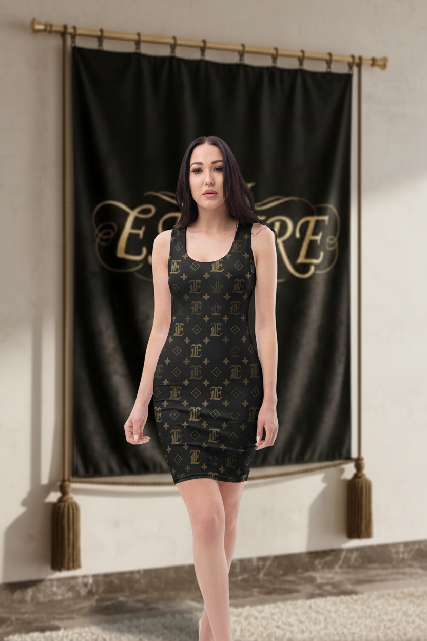 Robe Bodycon Monogramme Empire - Face