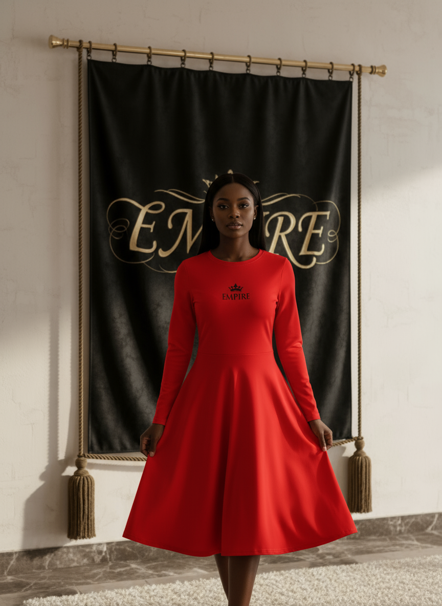 Robe EMPIRE rouge - Vue de face