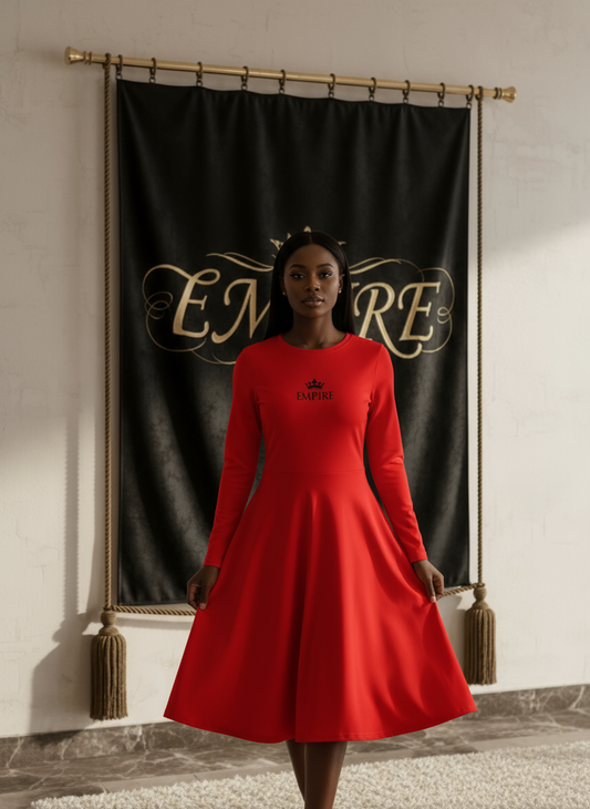 Robe EMPIRE rouge - Vue de face