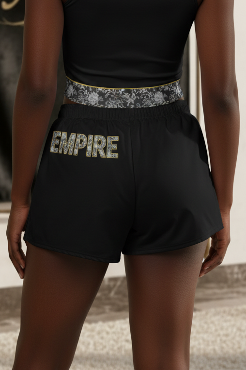 Set Crop Top + Short Floral Empire - Dos v3
