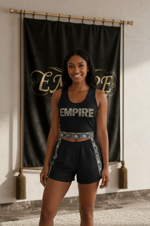 Set Crop Top + Short Floral Empire - Face