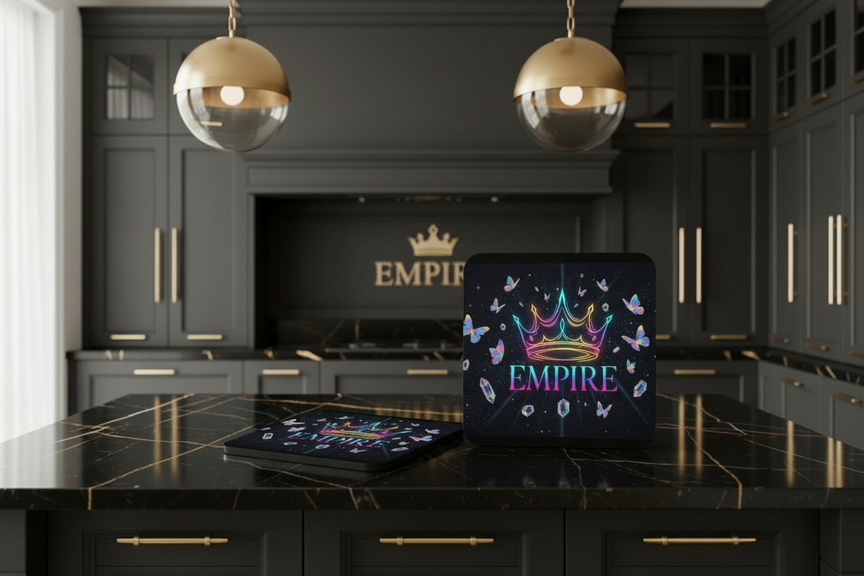 Set de coasters Empire holographique - composition corrigée