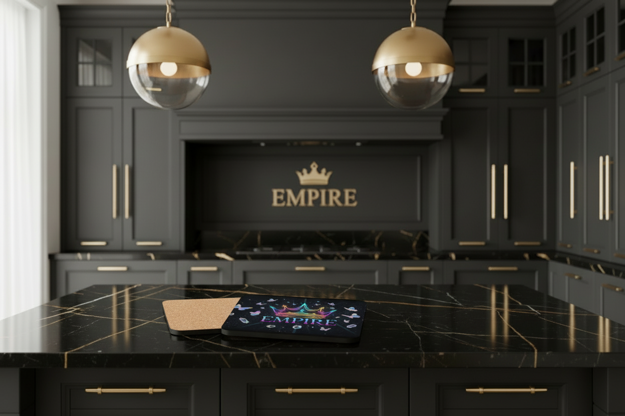 Set de coasters Empire holographique - Mockup 3