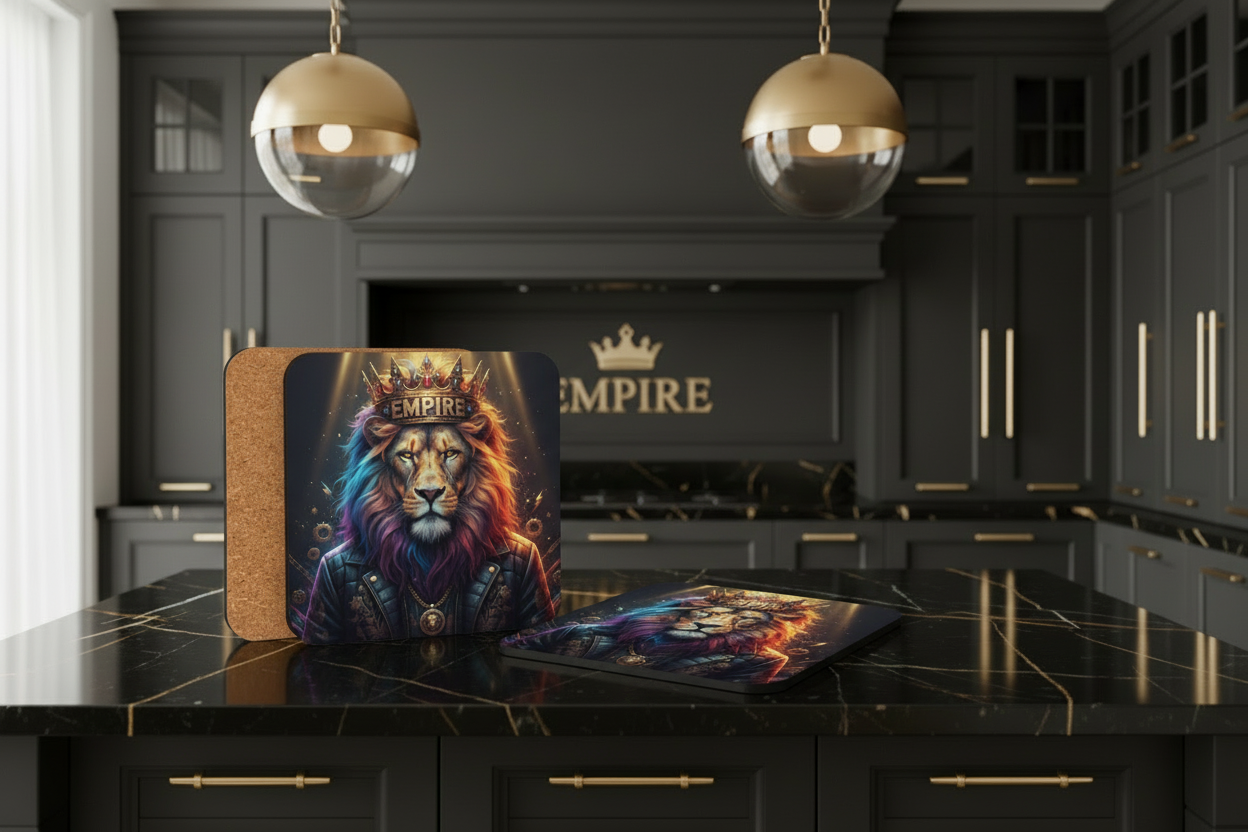 Set de coasters Empire lion roi