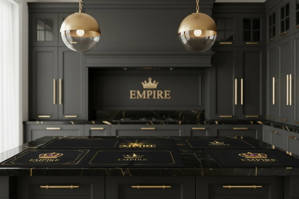 Set de table Empire noir et or - Mockup 1 corrigé
