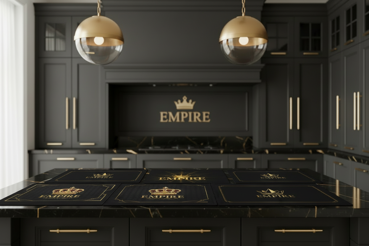 Set de table Empire noir et or - Mockup 3 corrigé