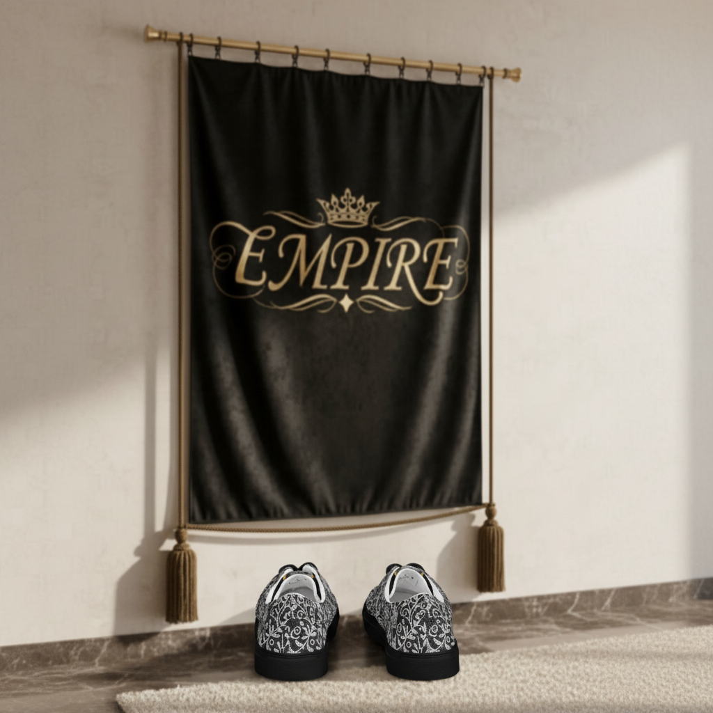 Sneakers Floral Noir Empire - Dos