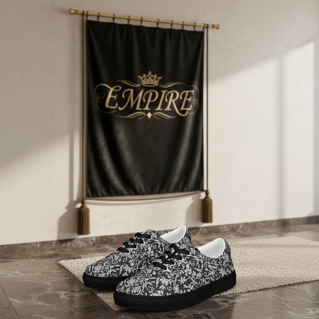 Sneakers Floral Noir Empire - Face