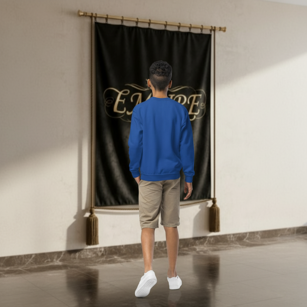 Sweatshirt bleu royal EMPIRE aigle - Vue de dos