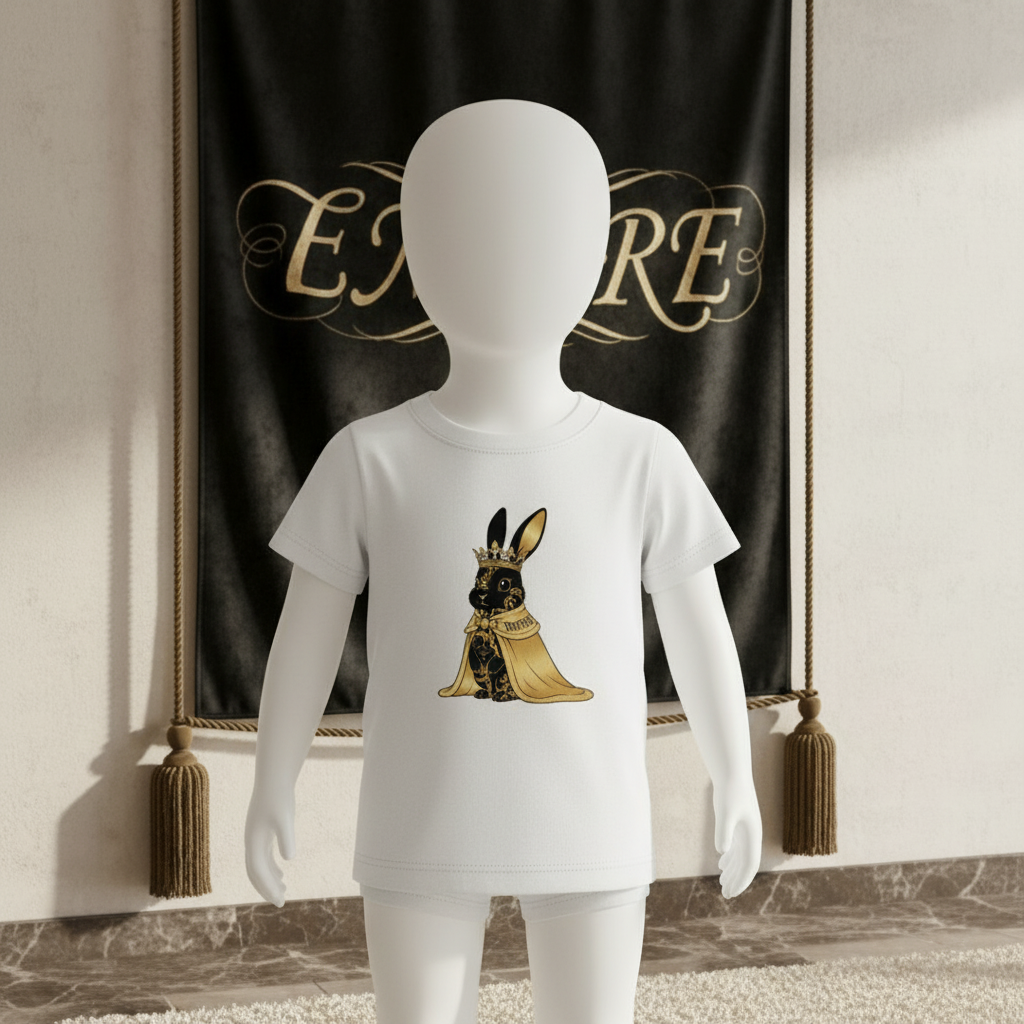 T-shirt bébé fille lapin royal EMPIRE - Vue de face