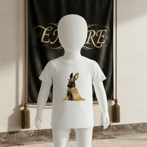 T-shirt bébé fille lapin royal EMPIRE - Vue de face